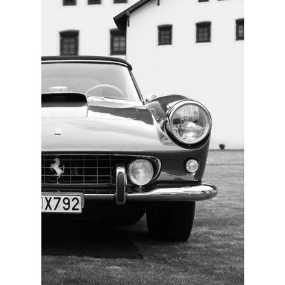 Póster en lienzo de coches en blanco y negro