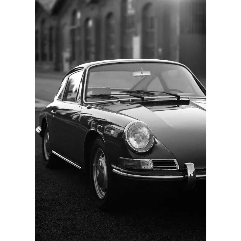 Póster en lienzo de coches en blanco y negro
